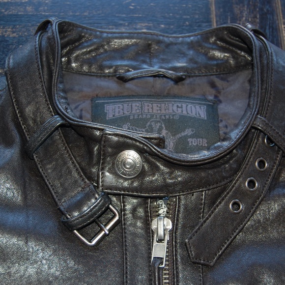 True Religion Leather Jacket size XL - Picture 6 of 10